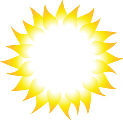 Sticker - Sun rays isolated on white background. Vector illustration