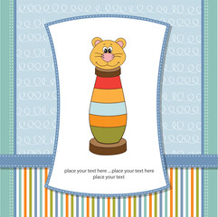 Sticker - shower card with toys