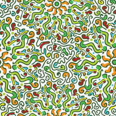 Poster - Vector seamless background with abstract pattern with colorful elements