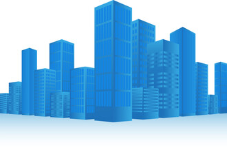 Poster - Blue Cityscape Background