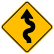 © Designpics - Classic yellow traffic sign with black arrow symbol