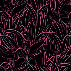 Poster - Seamless wallpaper with floral element