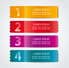 Wall Mural - Vector set of colored ribbons for different sample options