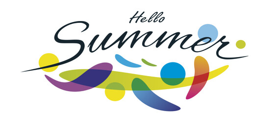 Summer graphic for use as a template for flyer or for use in web design.