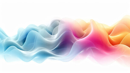 A beautiful rainbow abstract gradient, light and optimistic pastel colors. AI generated. Abstract colorful wave wallpaper..