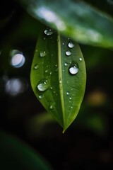 Wall Mural - Globe of water drop over plants, created using generative ai technology