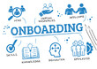 Onboarding process - vector illustration scribble concept