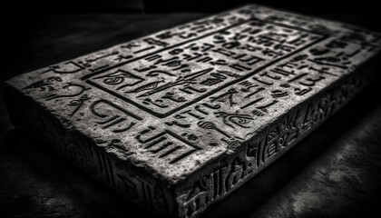 Sticker - Buddhism engraved in ancient stone a spiritual monument of history generated by AI