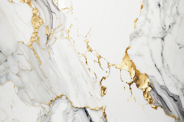 White and gold marble textured background. Abstract design, 4k wallpaper. AI
