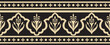 Vector seamless national gold and black ornament of ancient Persia. Iranian ethnic endless border, frame..