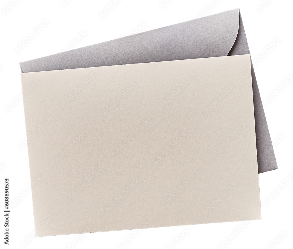 Blank envelopes gray colored isolated Stock Photo | Adobe Stock