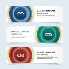 Vector modern set of colorful abstract banners. For card and banner needs. Vector Illustration