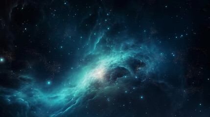 blue space background, in the style of large canvas format, nightscape