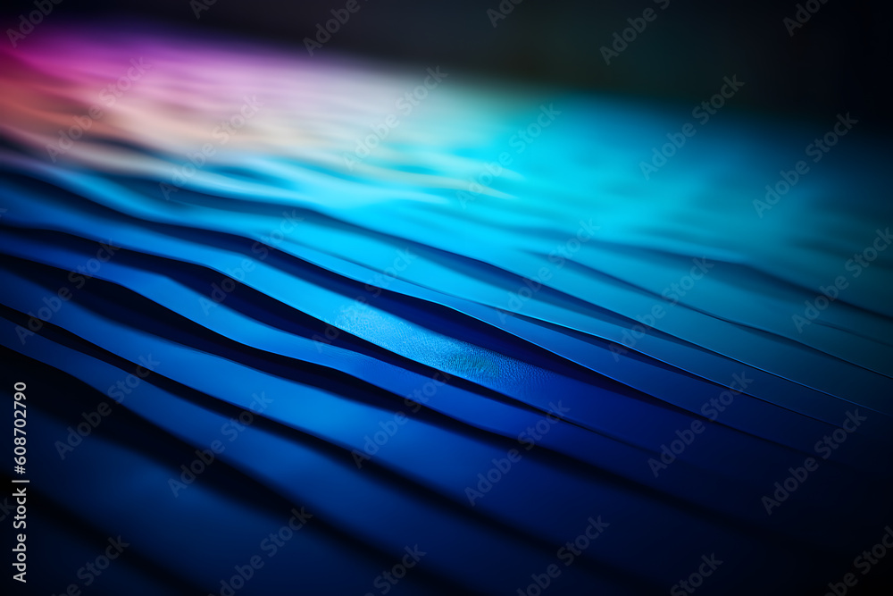 Generative AI illustration of abstract background with glowing blue ...