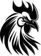Rooster | Black and White Vector illustration