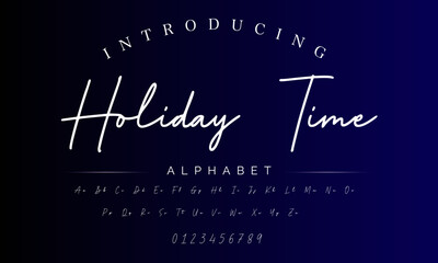 best alphabet holiday time amazing script signature logotype font lettering handwritten