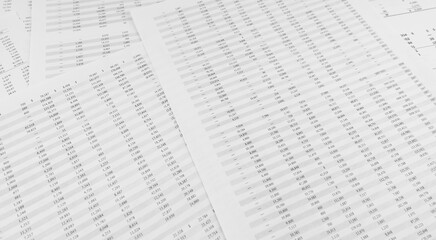 Poster - Financial documents lying on the table. Close-up view.