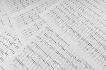 Poster - Financial documents lying on the table. Close-up view.