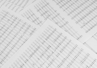 Poster - Financial documents lying on the table. Close-up view.