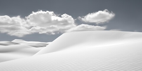 Wall Mural - AI Generated. AI Generative. Beautiful white sand dune with blue sky. Graphic Art