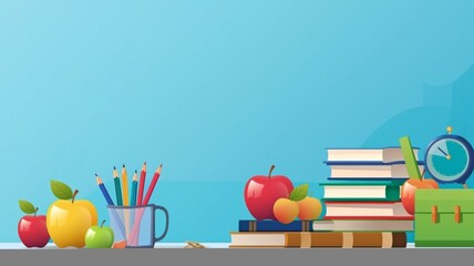 Education banner background for back to school. GENERATE AI