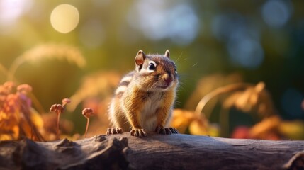 Wall Mural - squirrel in the forest