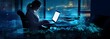 © RZ Design - technology girl using his laptop during hgtv broadcast news, hands tapping