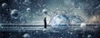 © RZ Design - new business paradigm, telecommunications and connectivity or new business model based on data network, futuristic sci-fi aesthetic