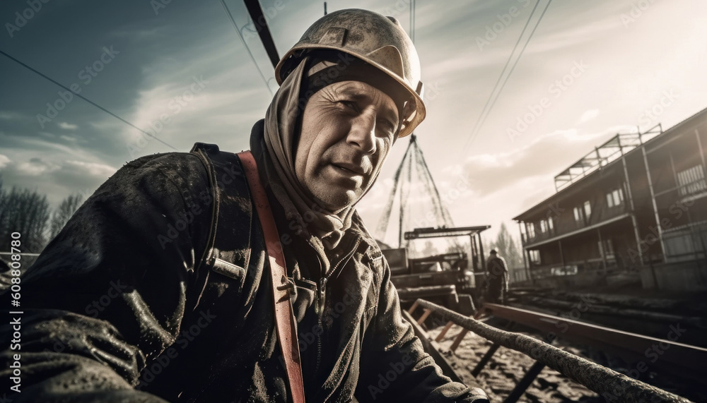 Steelworker at the Construction Site Stock Photo | Adobe Stock