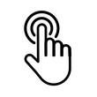 Touch screen finger hand press push icon vector