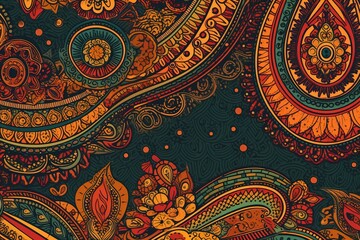 indian patterns background -Ai
