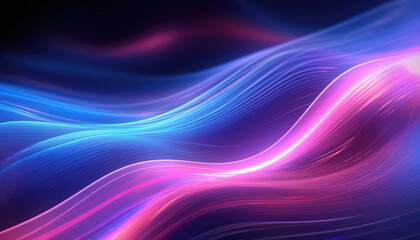 neon light with abstract colorful gradient wave background