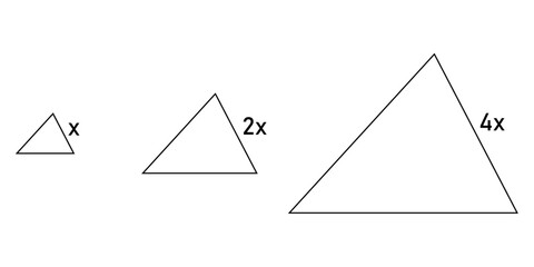 Wall Mural - Similar triangles in geometry. Mathematics resources for teachers and students.