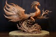 Majestic phoenix rising from fiery ashes - Generative AI