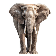 Wall Mural - an elephant standing on a transparent background png isolated generative ai