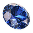 A blue sapphire gem on a transparent background png isolated Generative Ai