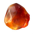 An orange carnelian gem on a transparent background png isolated Generative Ai
