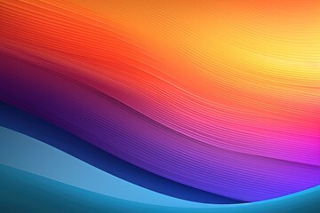 Wall Mural - A gradient colorful background with wavy lines. Abstract background created with Generative Ai Technology