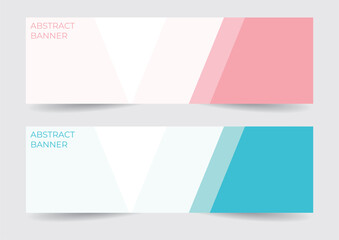 set of colorful geometri banner template