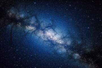 Wall Mural - vibrant blue and white star shining in the dark sky Generative AI