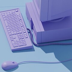 Poster - computer mouse and keyboard