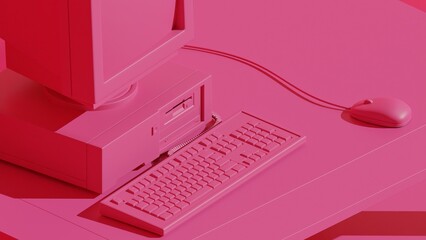Poster - laptop with ribbon