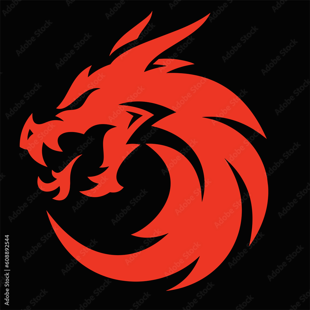 Dragon Logo Vector illustration Artwork Stock Illustration | Adobe Stock