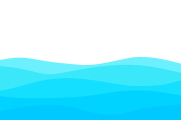 Wall Mural - blue wave water element vector background curve border frame wallpaper presentation education busine