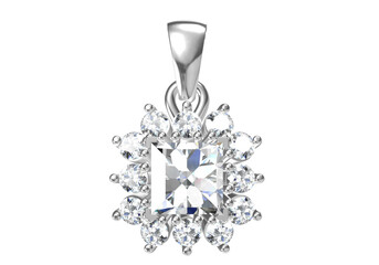 Wall Mural - The beauty diamond pendant.(high resolution 3D image)