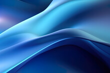 Blue Smooth Abstract Wavy Background.