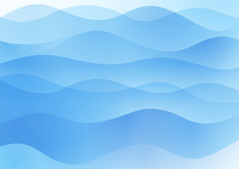 流れる水、波、夏のイメージ　ブルー
