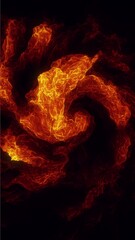 Wall Mural - Vertical Spiral Abstract Raging Fire Inferno Background Loop