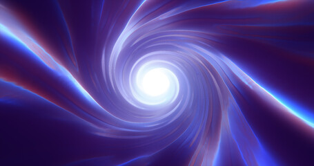 Wall Mural - abstract purple blue tunnel twisted swirl of cosmic hyperspace magical bright glowing futuristic hi-