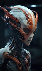 Wall Mural - alien from another planet made with generative ai